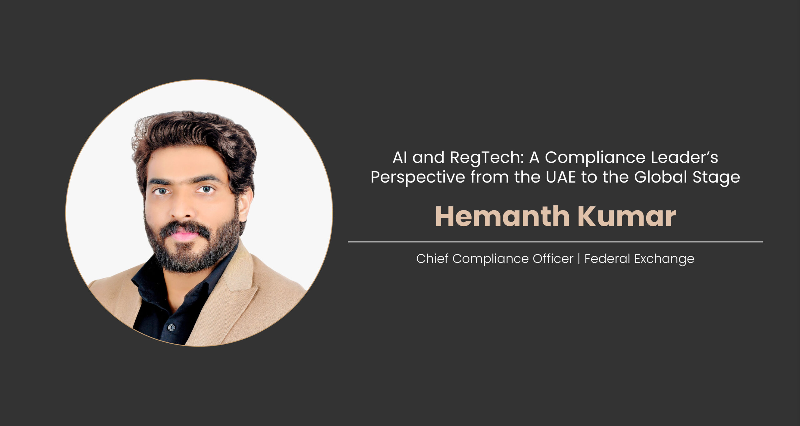 Hemanth Kumar RegTech Leadership